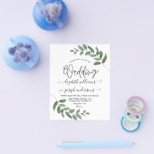 Budget laat eucalyptus Green Greenery bruiloft ove Flyer (Enkel)