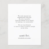 BUDGET Landelijk Script Bedankt Trouwfoto Flyer (Achterkant)