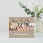 Budget Landelijke Foto Collage Save The Dates (Staand voorkant)