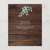 Budget Landelijke Foto EUCALYPTUS Trouwkaarten (Achterkant)