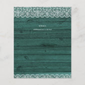 BUDGET Landelijke groene witte kanten trouwdag (Achterkant)