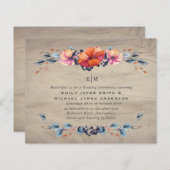 Budget Landelijke Houten Sinaasappel Huwelijksuitn (Voorkant / Achterkant)