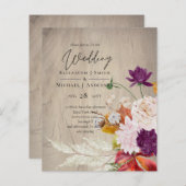 BUDGET Landelijke Pruim Gember Vijgen Trouw Uitnod (Voorkant / Achterkant)