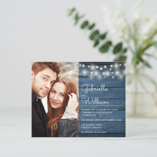 Budget Landelijke Slingerlichten Foto Huwelijksuit (Staand voorkant)