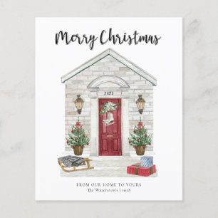 Budget Landelijke Vrolijke Kerst Landhuis  Flyer