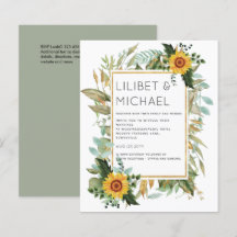 Budget Landelijke Zonnebloemen BOHO Groene Huwelij