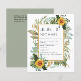 Budget Landelijke Zonnebloemen BOHO Groene Huwelij