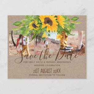 Budget Landelijke Zonnebloemen Foto Save The Dates