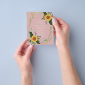 BUDGET Landelijke Zonnebloemen Groene Bladeren Tro Flyer (Hand)