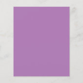 Budget Lavendel Elegant Bruiloft Menu (Achterkant)