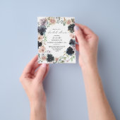 Budget Lavendel, Navy & Roze Bruidsdouche Flyer (Hand)