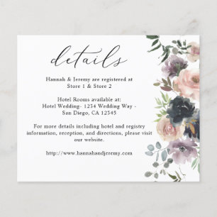 Budget Lavendel Paars, Marine, Roze Bloemendetails Flyer