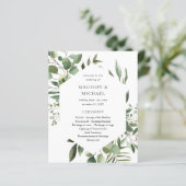 Budget Leaves & Eucalyptus Rustic Wedding Ceremony (Staand voorkant)