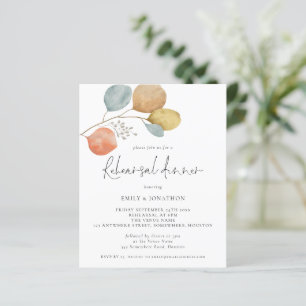 Budget Leaves Wedding Rehearsal Dinner Uitnodiging