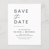 Budget legant Save the Date Photo Minimalist (Voorkant)