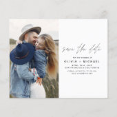 Budget legant Save the Date Photo Minimalist (Achterkant)