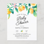 Budget Lemon Baby shower Uitnodiging (Voorkant)