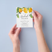 Budget Lemon Citrus Bridal Shower Flyer (Hand)