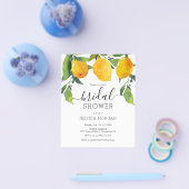 Budget Lemon Citrus Bridal Shower Flyer (Enkel)