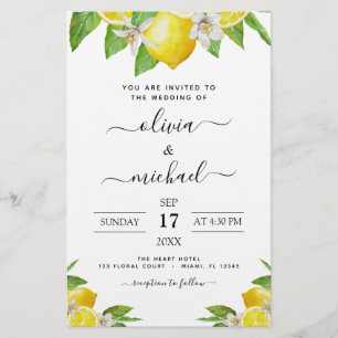Budget Lemon Citrus Yellow Wedding