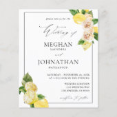 Budget Lemon Floral Wedding Flyer (Voorkant)