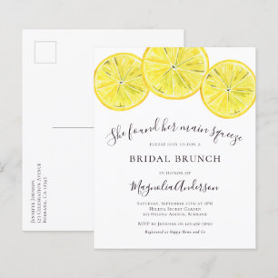 Budget Lemons Bridal Brunch Briefkaart nodigt uit
