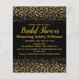 Budget Leopard Black Gold Bridal Shower