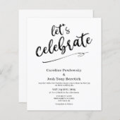 Budget Lets Celebrate Wedding invitation  (Voorkant / Achterkant)