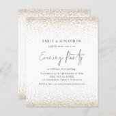 BUDGET Licht Glitter Evening uitnodiging (Voorkant / Achterkant)