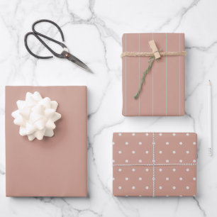 BUDGET Licht Terracotta Monochroom TROUWEN Inpakpapier Vel