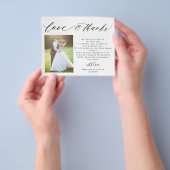 Budget liefde dank script foto bruiloft dank je flyer (Hand)