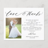 Budget liefde dank script foto bruiloft dank je flyer (Voorkant)