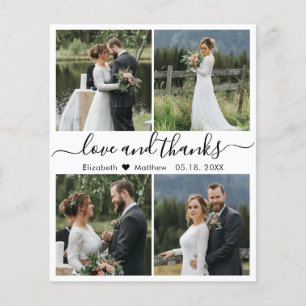 Budget Liefde en Dank Collage Trouw Dankjewel Flyer