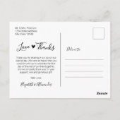 Budget Liefde en Dank Script Trouw Dank Je Wel Briefkaart (Achterkant)