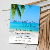 Budget Liefde en het strand bruiloft Save the Date Aankondigingskaart