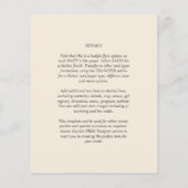 BUDGET Light BEIGE Monochrome bruiloft Flyer (Achterkant)