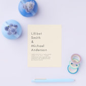 BUDGET Light BEIGE Monochrome bruiloft Flyer (Enkel)