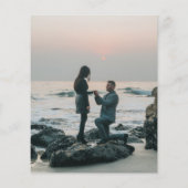 Budget Light Blue Photo Floral Wedding Invite (Achterkant)