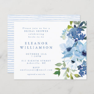 Budget Light Blue Waterverf Floral Vrijgezellenfee