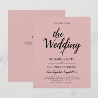 BUDGET Light Dusty Roos Pink Monochrome Weddenscha