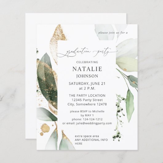 Budget Light Eucalyptus Glow Gold Graduparty (Voorkant / Achterkant)