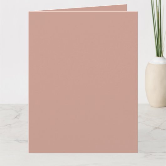 BUDGET Light Terracotta Monochrome WEDDING Kaart (Voorkant)