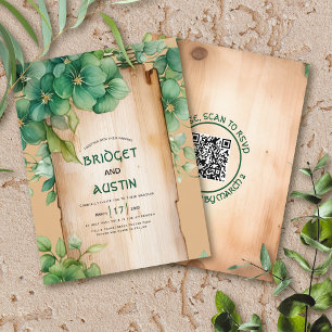 BUDGET Lijst QR code Irish bruiloft uitnodiging