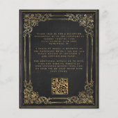 Budget Lijst Zwart Goud QR Code Huwelijk (Achterkant)