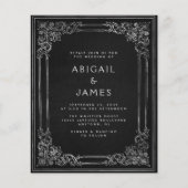 Budget  Lijst Zwart Zilver QR Code Huwelijk (Voorkant)