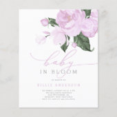 Budget Lila Baby in Bloom Shower Invitation (Voorkant)