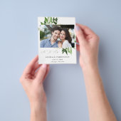 Budget Lily the Valley Floral Save the Date Photo Flyer (Hand)