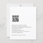BUDGET Line Art: Black White QR Code Wedding (Achterkant)