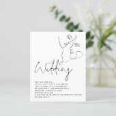 BUDGET Line Art: Black White QR Code Wedding (Staand voorkant)