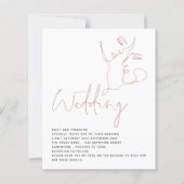 BUDGET Line Art: Roos Gold Glitter QR Weddenschap (Voorkant)